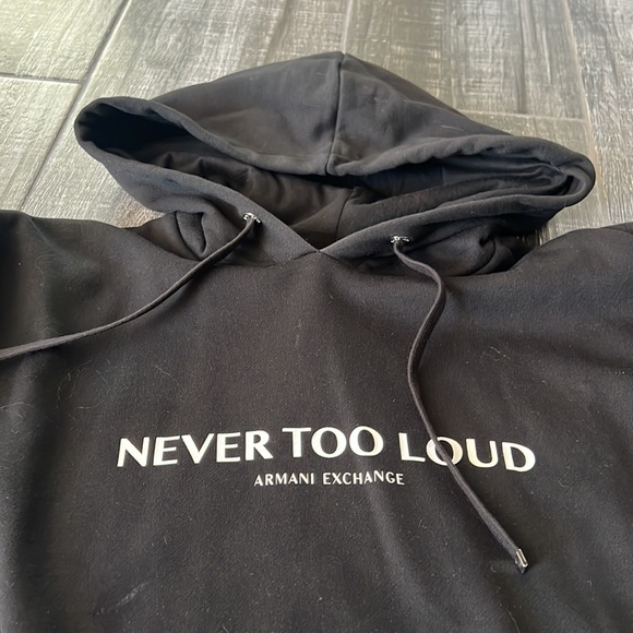 Armani Exchange AX Hoodie Never Too Loud - Picture 2 of 7